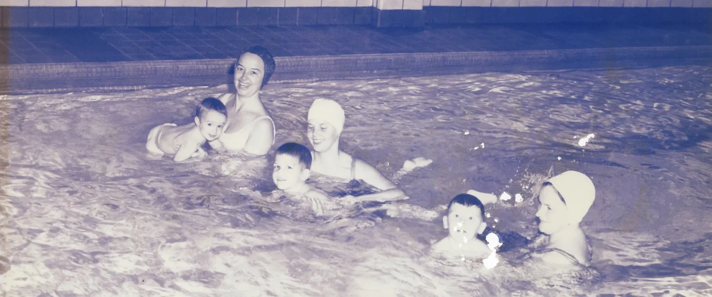 Mom and tot swim class