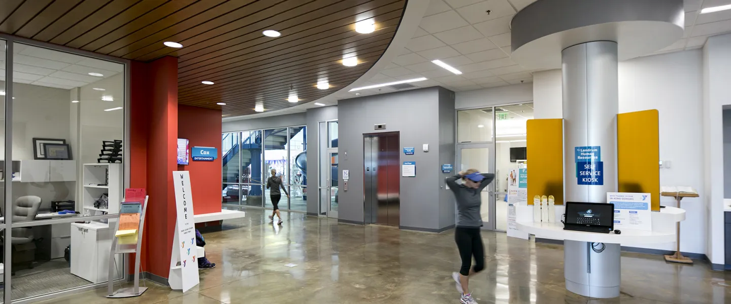 lobby of the YMCA