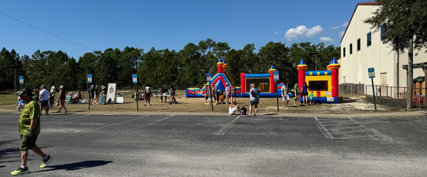 bounce houses